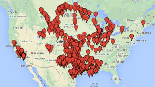 Pipeline Leaks / Oil Spills / BREAKING! Four U.S. States Just Declared A State Of Emergency! Spill_map